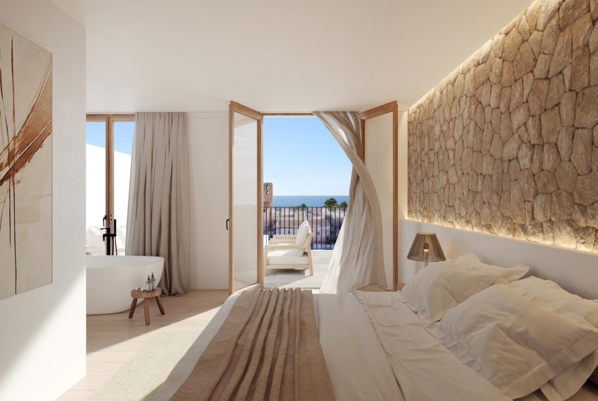 Habitación principal con terraza casa campos