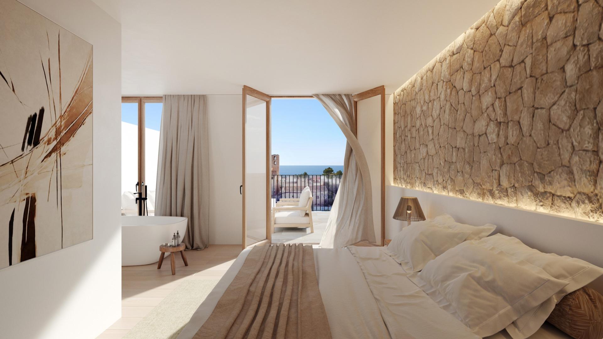 Habitación principal con terraza casa campos