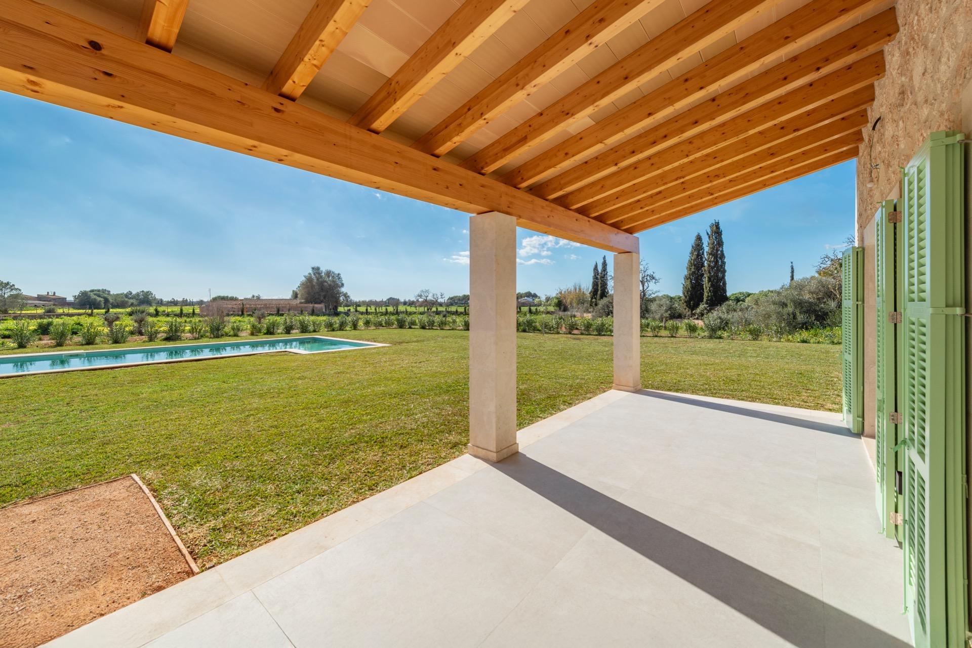 Vista exterior con piscina 4 de casa de campo