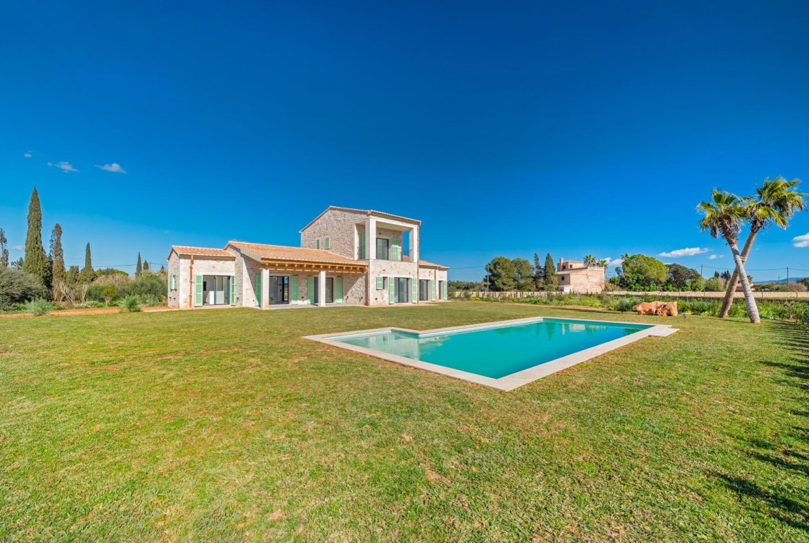 Vista exterior con piscina 2 de casa de campo