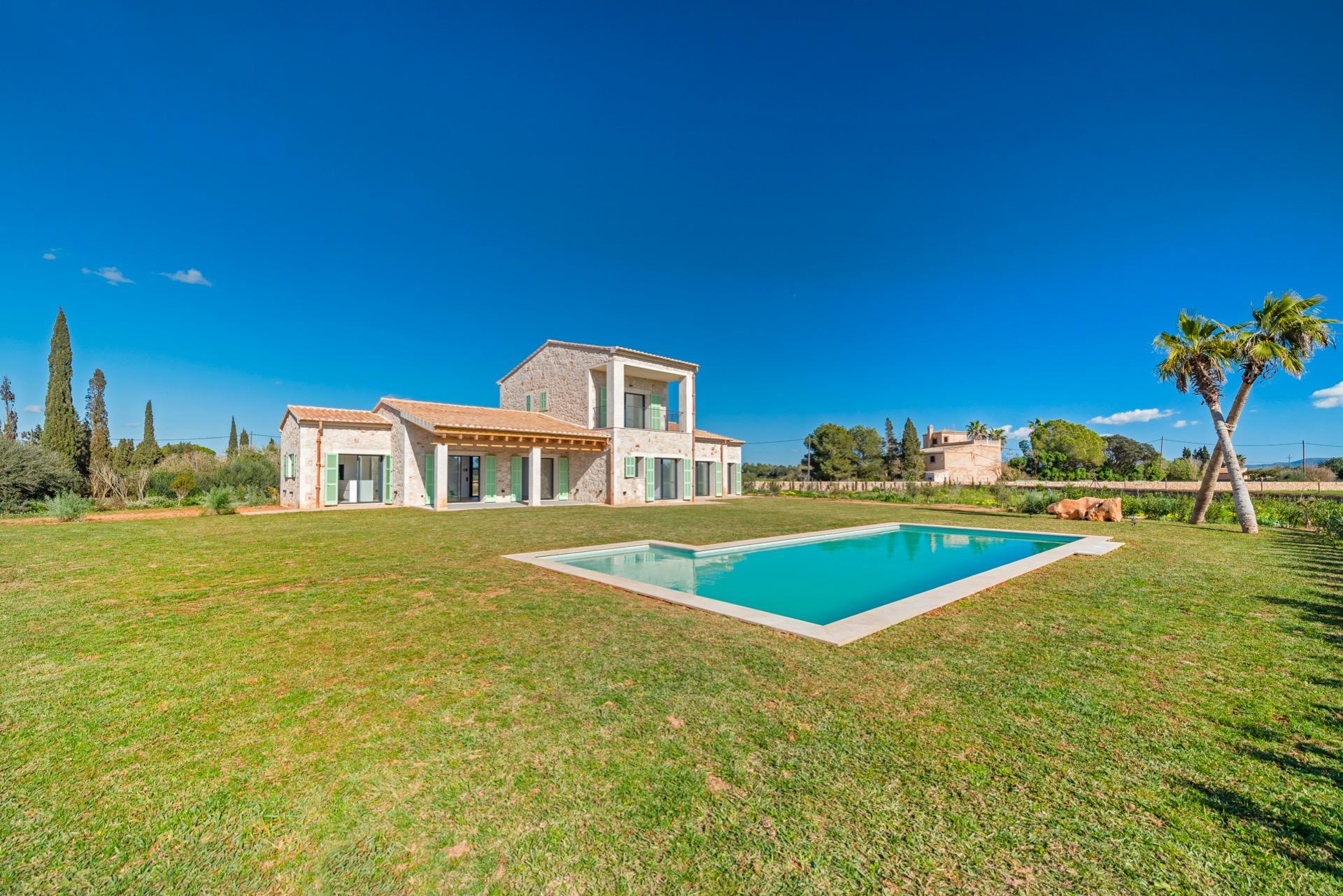 Vista exterior con piscina 2 de casa de campo